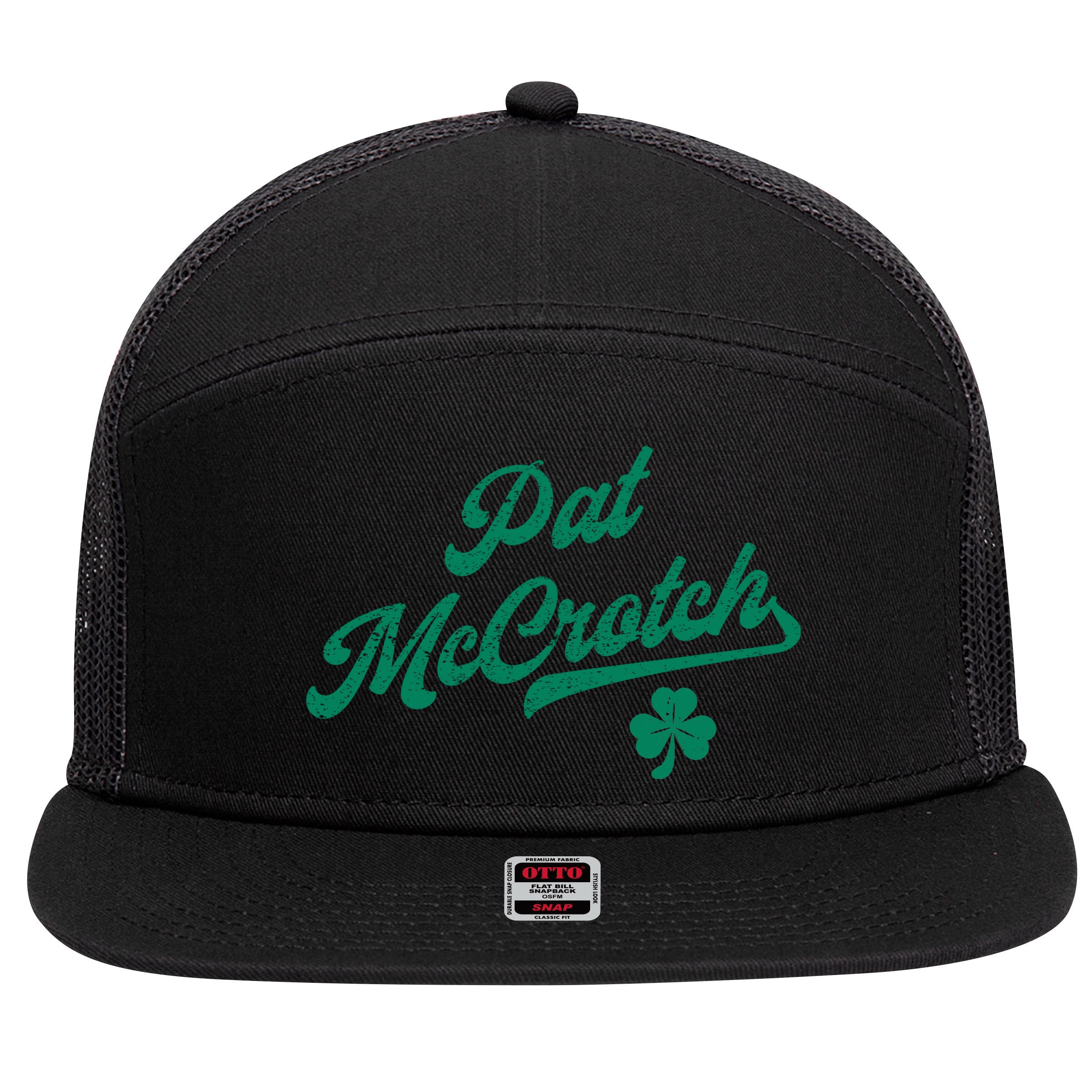 Pat McCrotch Dirty Adult Irish ST PATRICKS DAY 7 Panel Mesh Trucker Snapback Hat
