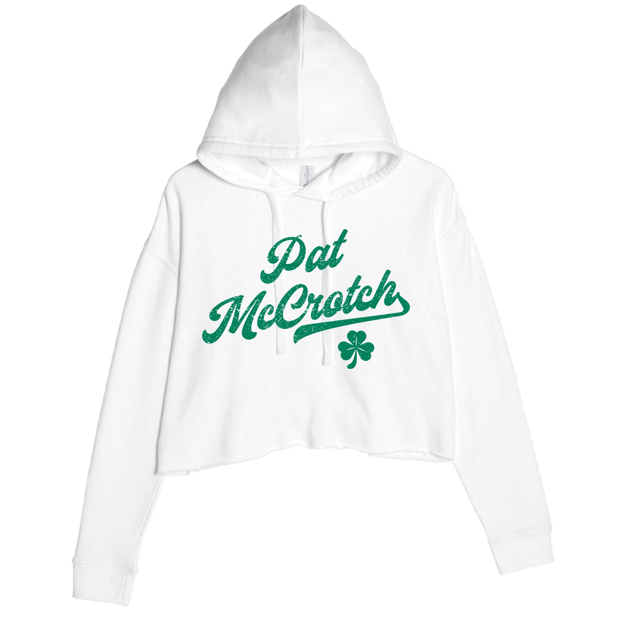 Pat McCrotch Dirty Adult Irish ST PATRICKS DAY Crop Fleece Hoodie