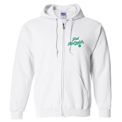 Pat McCrotch Dirty Adult Irish ST PATRICKS DAY Full Zip Hoodie