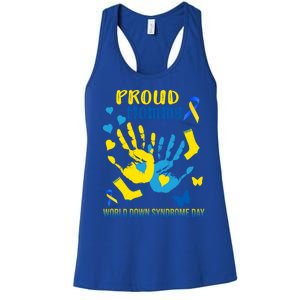 Proud Mommy Down Syndrome Awareness T21 Gift Women's Racerback Tank