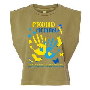 Proud Mommy Down Syndrome Awareness T21 Gift Garment-Dyed Women's Muscle Tee