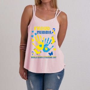 Proud Mommy Down Syndrome Awareness T21 Gift Women's Strappy Tank