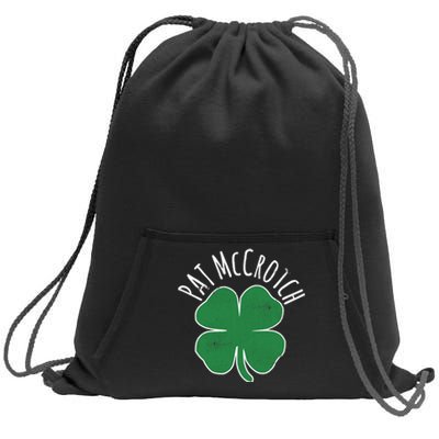 PAT McCROTCH Dirty Adult Irish ST PATRICKS DAY Gift Sweatshirt Cinch Pack Bag