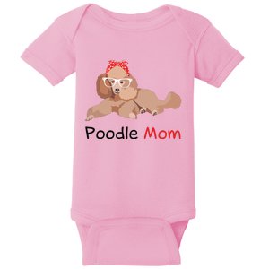 Poodle Mom Dog Bandana Pet Lover Gift Women Poodle Baby Bodysuit