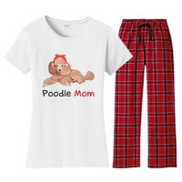 Poodle Mom Dog Bandana Pet Lover Gift Wo Poodle Women's Flannel Pajama Set