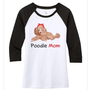 Poodle Mom Dog Bandana Pet Lover Gift Wo Poodle Women's Tri-Blend 3/4-Sleeve Raglan Shirt