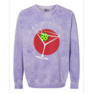 Pickleball Martini Day Drinking Athlete Coach Sports Lover Colorblast Crewneck Sweatshirt