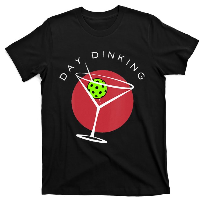 Pickleball Martini Day Drinking Athlete Coach Sports Lover T-Shirt