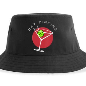 Pickleball Martini Day Drinking Athlete Coach Sports Lover Sustainable Bucket Hat