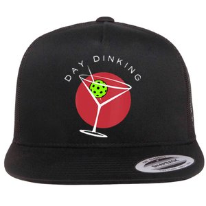 Pickleball Martini Day Drinking Athlete Coach Sports Lover Flat Bill Trucker Hat