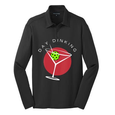 Pickleball Martini Day Drinking Athlete Coach Sports Lover Silk Touch Performance Long Sleeve Polo