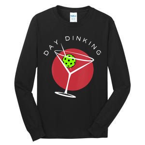 Pickleball Martini Day Drinking Athlete Coach Sports Lover Tall Long Sleeve T-Shirt