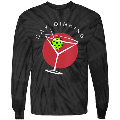 Pickleball Martini Day Drinking Athlete Coach Sports Lover Tie-Dye Long Sleeve Shirt