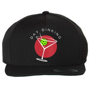 Pickleball Martini Day Drinking Athlete Coach Sports Lover Wool Snapback Cap