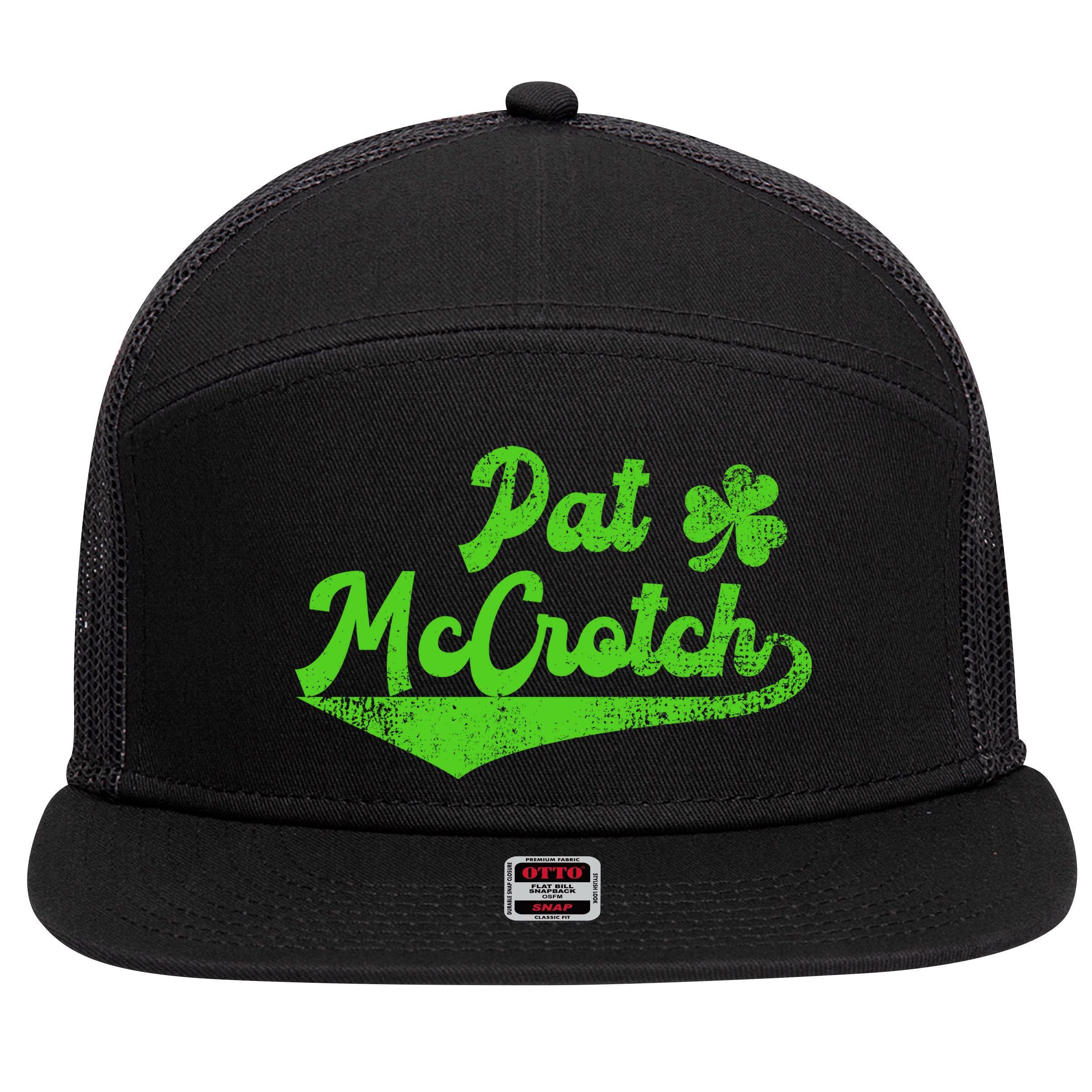 Pat McCrotch Dirty Adult Irish ST PATRICKS DAY 7 Panel Mesh Trucker Snapback Hat