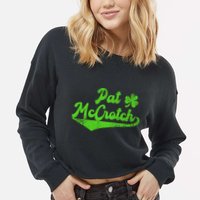 Pat McCrotch Dirty Adult Irish ST PATRICKS DAY Cropped Pullover Crew