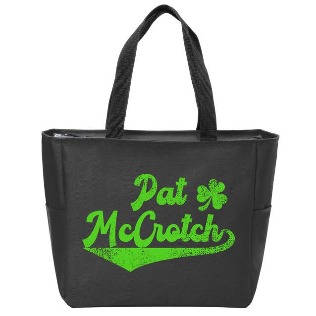 Pat McCrotch Dirty Adult Irish ST PATRICKS DAY Zip Tote Bag