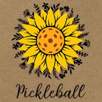 Pickleball Mother's Day Flower Cute Sunflower  Cotton Canvas Backpack