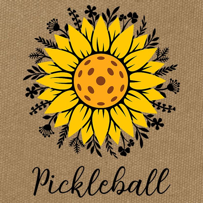Pickleball Mother's Day Flower Cute Sunflower  Cotton Canvas Backpack