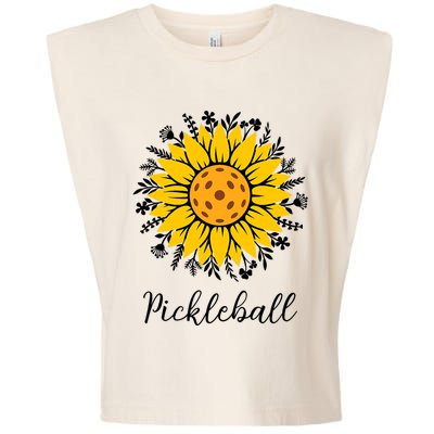 Pickleball Mother's Day Flower Cute Sunflower  Garment-Dyed Women's Muscle Tee