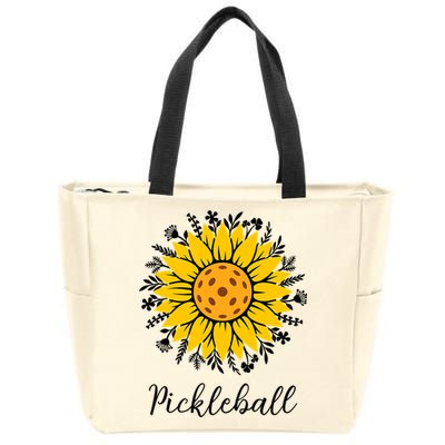 Pickleball Mother's Day Flower Cute Sunflower  Zip Tote Bag