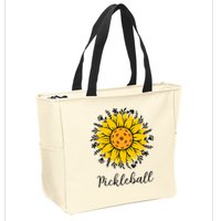 Pickleball Mother's Day Flower Cute Sunflower  Zip Tote Bag