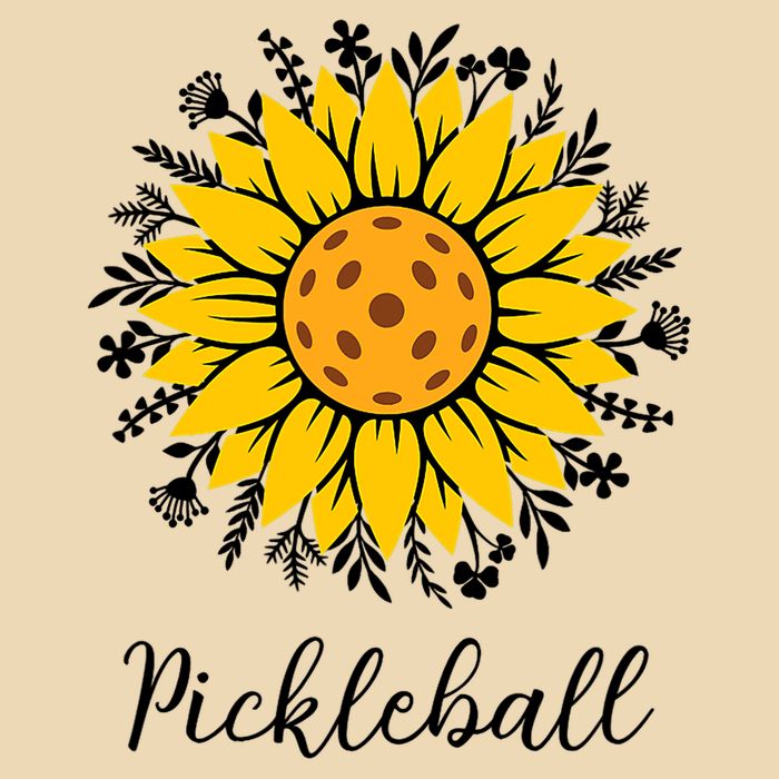Pickleball Mother's Day Flower Cute Sunflower  Zip Tote Bag