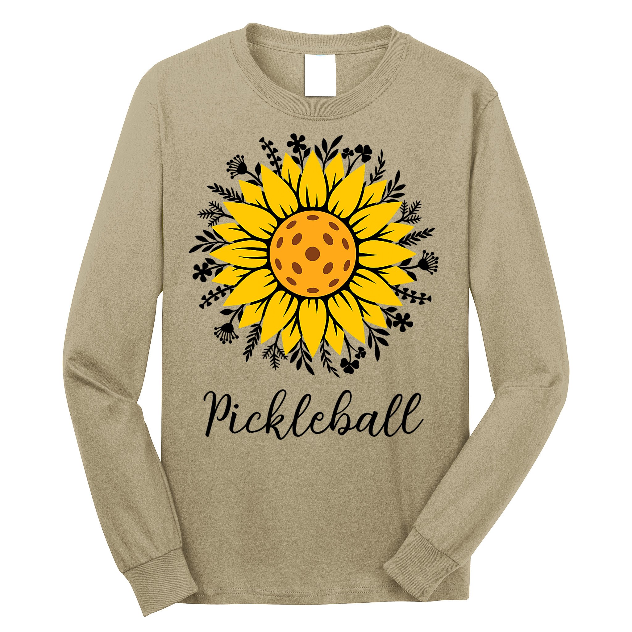 Pickleball Mother's Day Flower Cute Sunflower  Long Sleeve Shirt