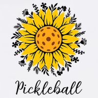 Pickleball Mother's Day Flower Cute Sunflower  Adult Drive Performance Visor