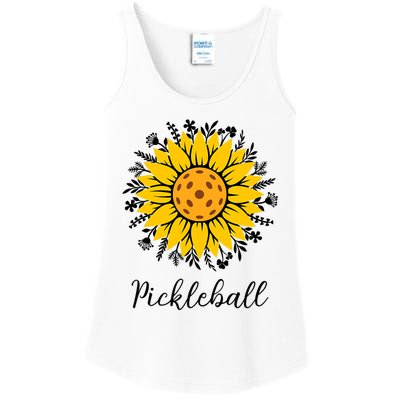 Pickleball Mother's Day Flower Cute Sunflower  Ladies Essential Tank