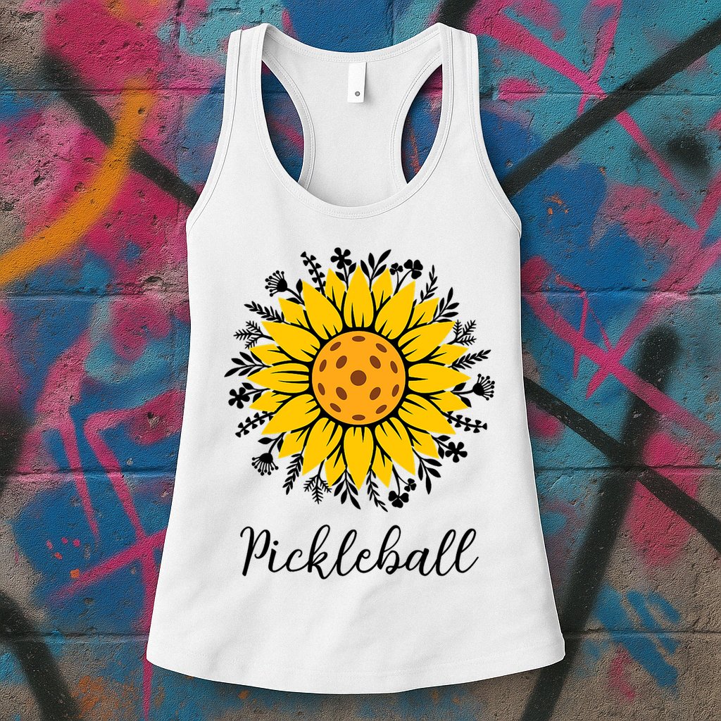 Pickleball Mother's Day Flower Cute Sunflower  Womens Tank Top