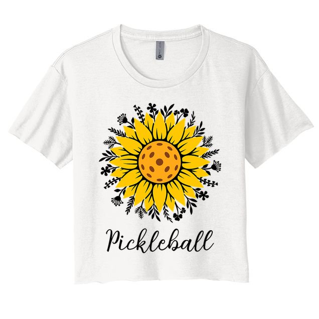 Pickleball Mother's Day Flower Cute Sunflower  Crop Top
