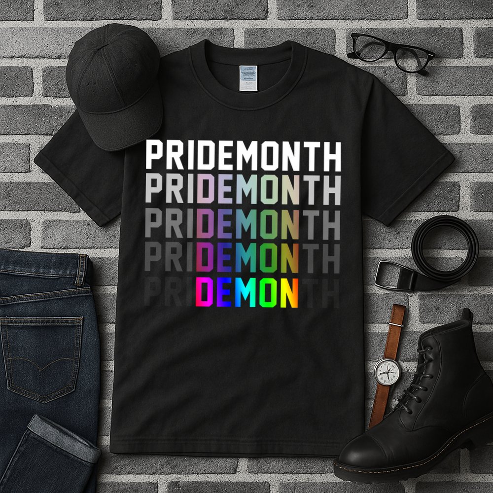 Pride Month Demon Rainbow Tall T-Shirt