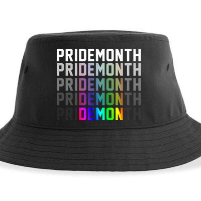 Pride Month Demon Rainbow Sustainable Bucket Hat