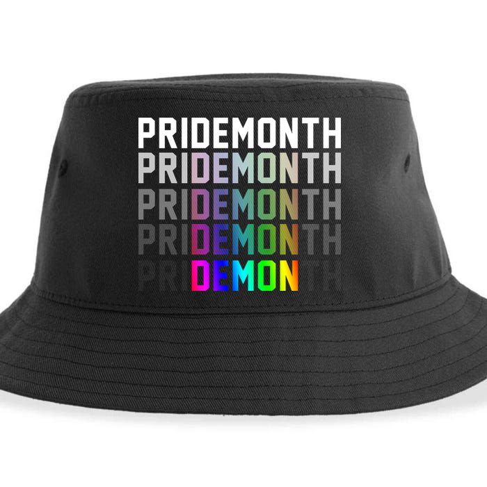 Pride Month Demon Rainbow Sustainable Bucket Hat