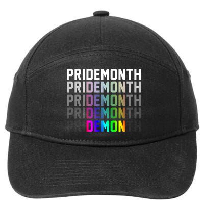 Pride Month Demon Rainbow 7-Panel Snapback Hat