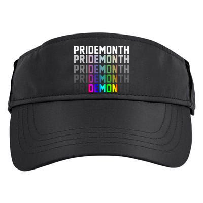 Pride Month Demon Rainbow Adult Drive Performance Visor