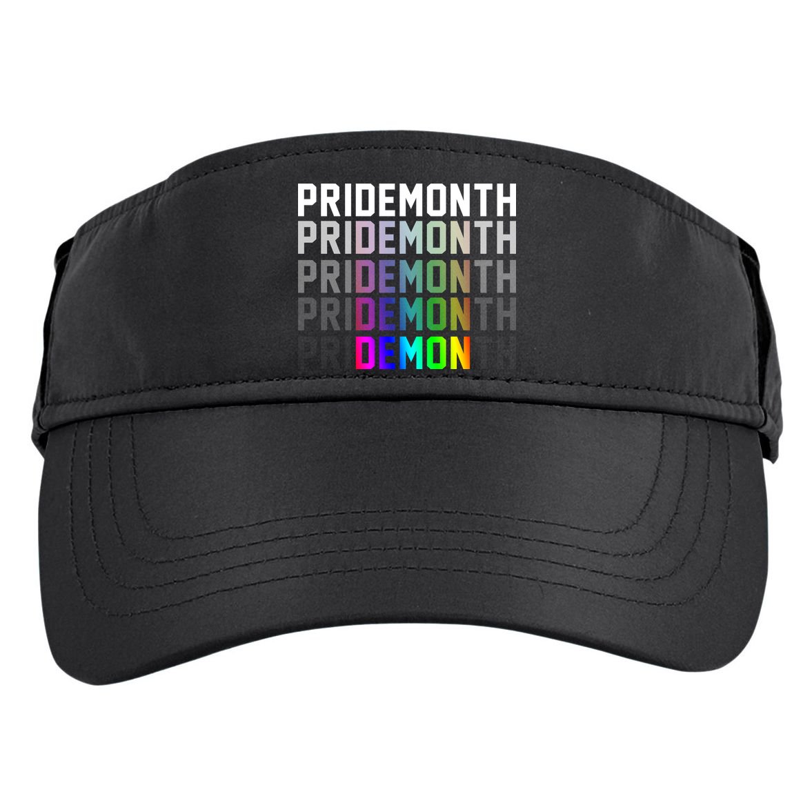 Pride Month Demon Rainbow Adult Drive Performance Visor