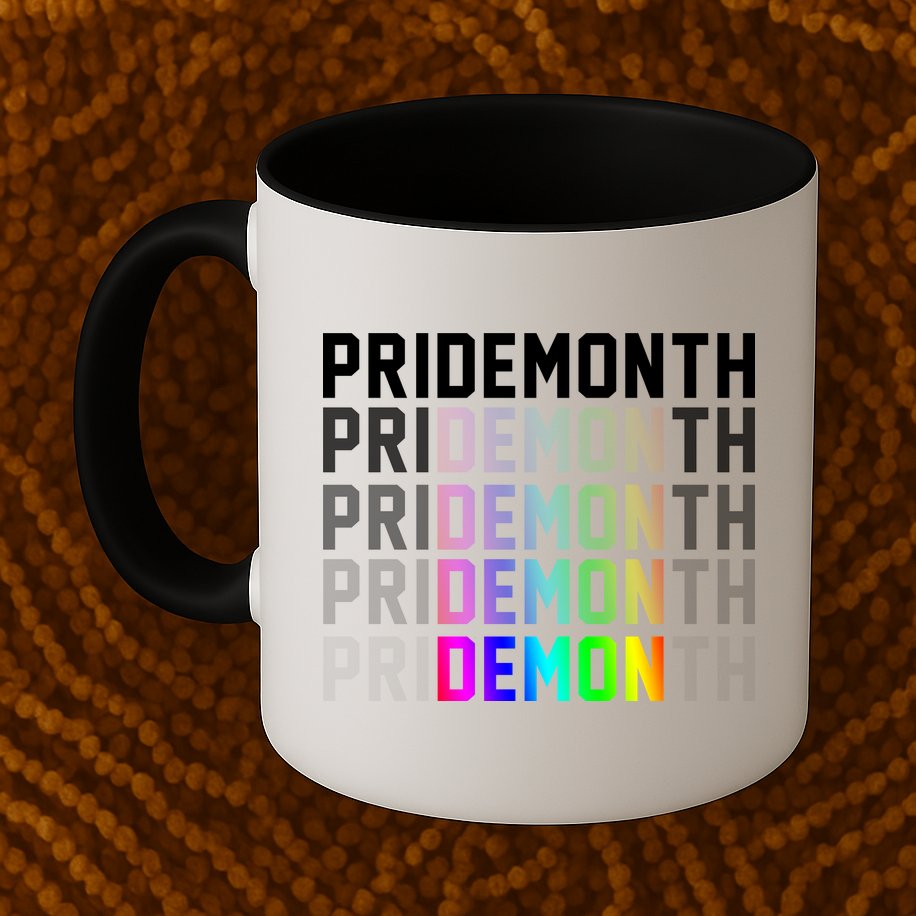 Pride Month Demon Rainbow Mug