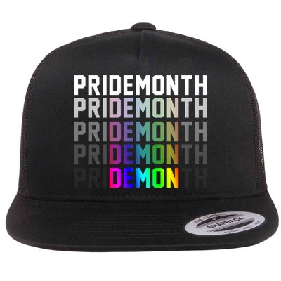 Pride Month Demon Rainbow Flatbill Hat