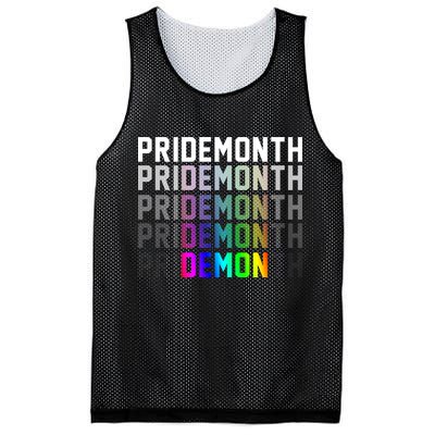 Pride Month Demon Rainbow Mesh Reversible Basketball Jersey Tank