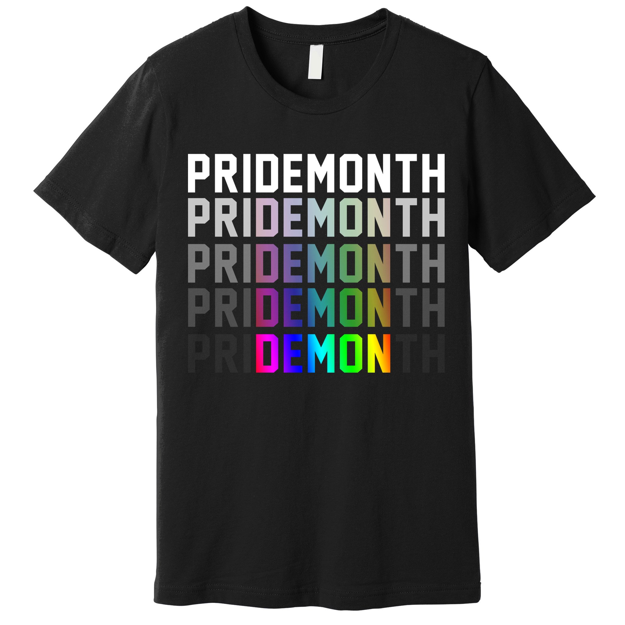 Pride Month Demon Rainbow Premium T-Shirt