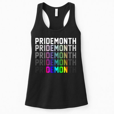 Pride Month Demon Rainbow Womens Tank Top