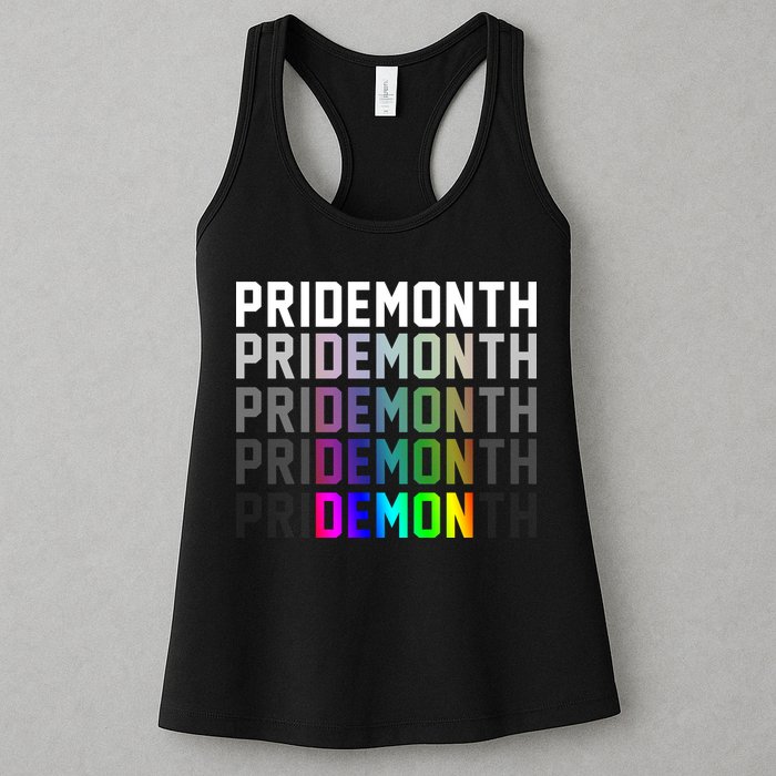 Pride Month Demon Rainbow Womens Tank Top