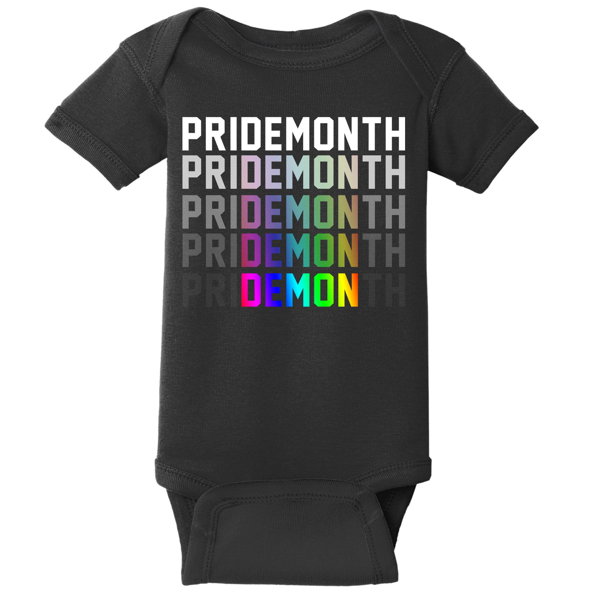 Pride Month Demon Rainbow Baby Bodysuit