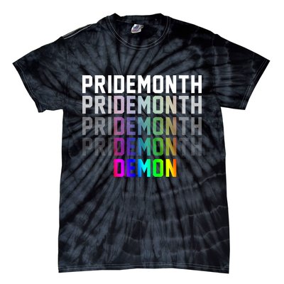 Pride Month Demon Rainbow Tie-Dye T-Shirt