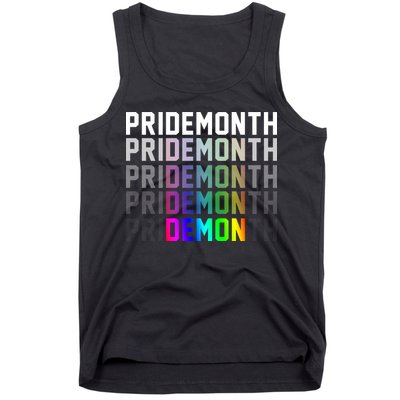 Pride Month Demon Rainbow Tank Top