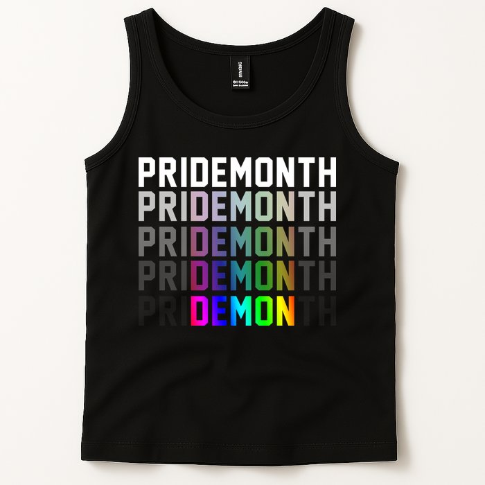 Pride Month Demon Rainbow Tank Top