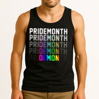 Pride Month Demon Rainbow Tank Top