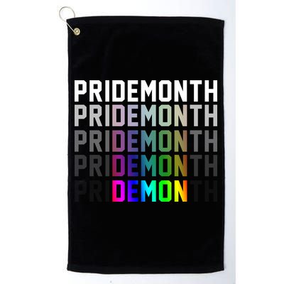 Pride Month Demon Rainbow Golf Towel